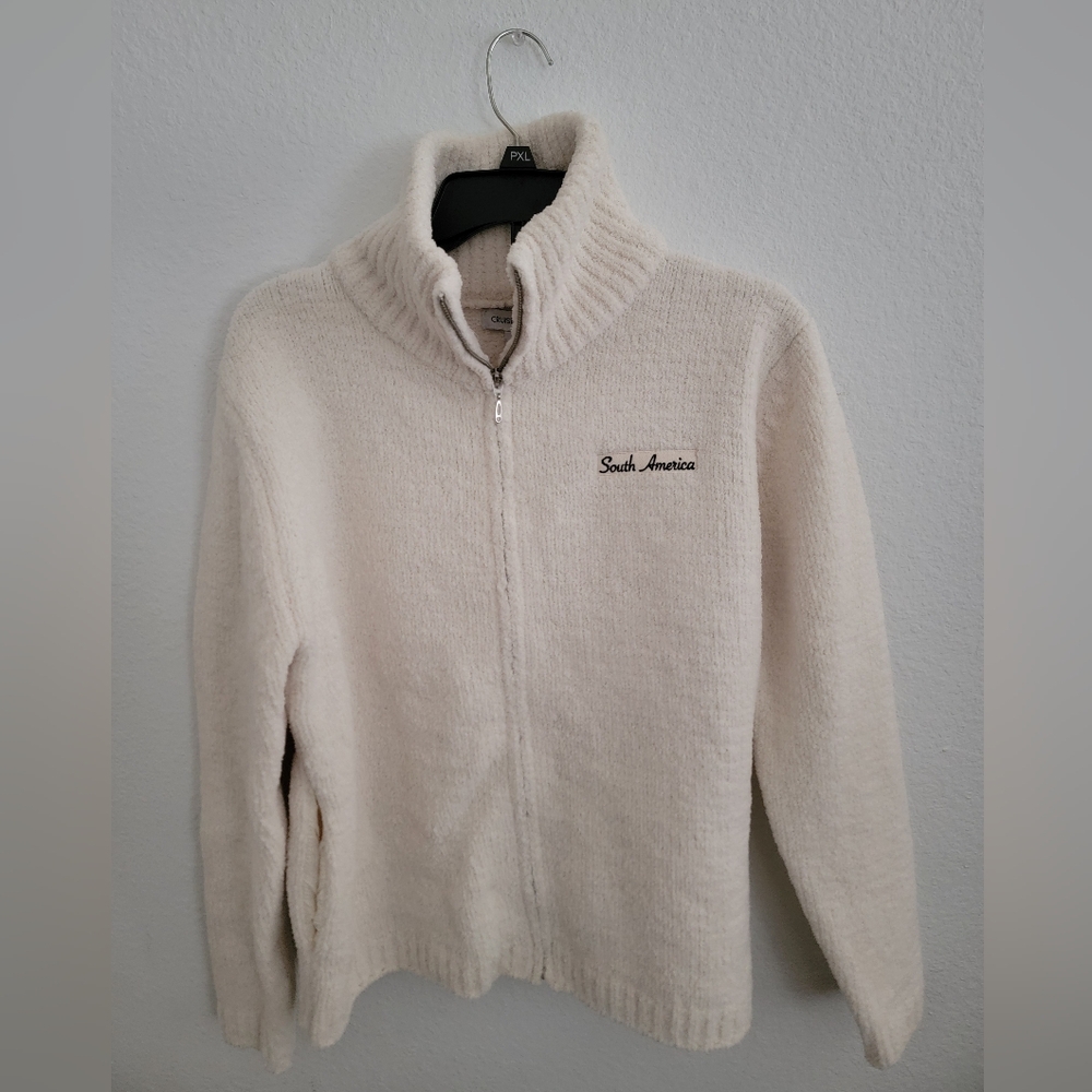 Cruise Wear And Co Ivory Chenille Jacket Size Medium